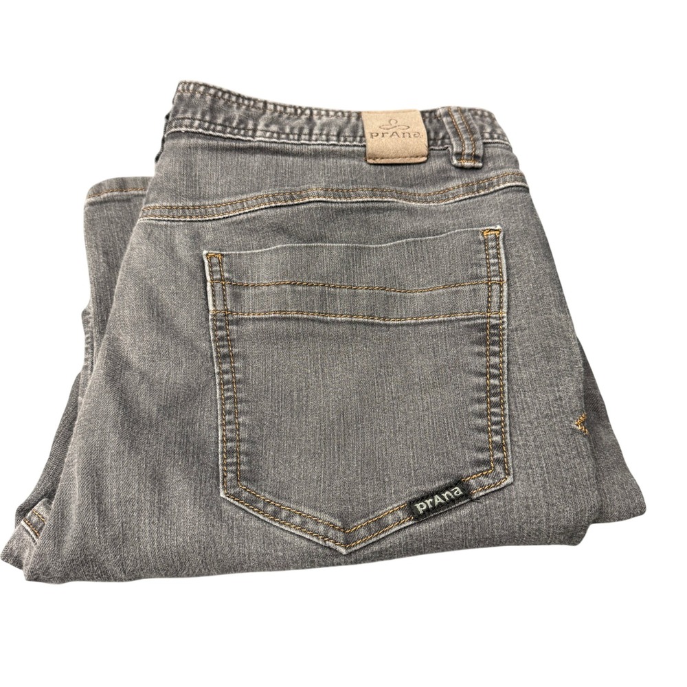 prAna Bridger Jeans Mens 34x30 (34x29 ACTUAL) Slim Fit‎ Gray Stretch Denim